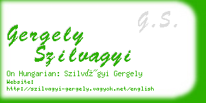 gergely szilvagyi business card